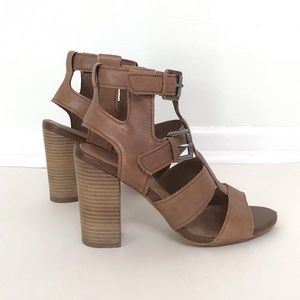Aldo strappy sandals with block heel size 7